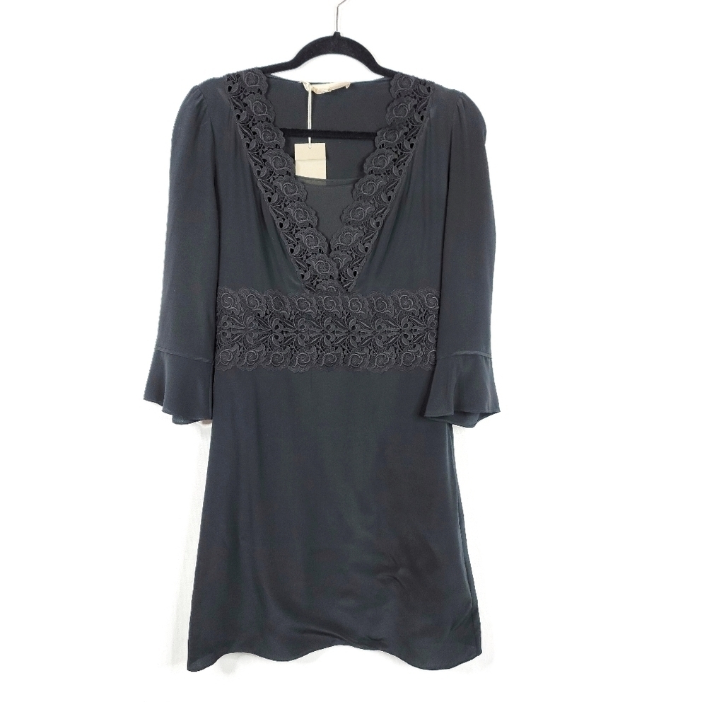 Vanessa Bruno Silk Flirt Dress Noir NWT